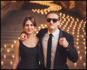 With his wife Casey Neistat