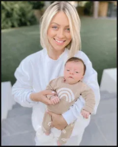 With her son